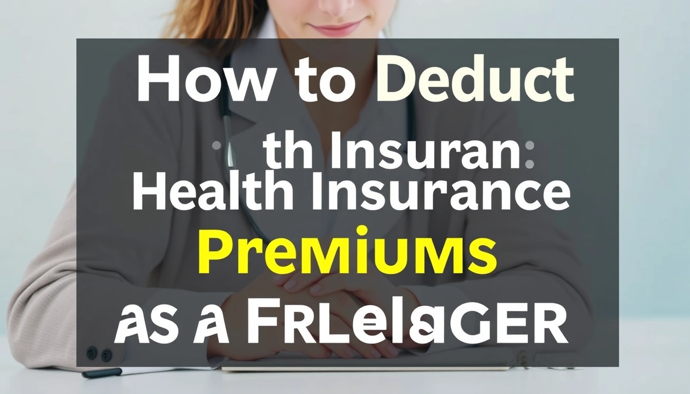 How to Deduct Health Insurance Premiums as a Freelancer